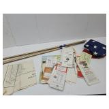 Lot of Maps w/Free Flag & Poles