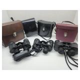 3 Sets of Binoculars & Canon Case