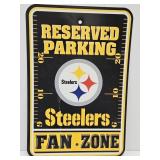 Pittsburgh Steelers Fan Zone Sign 12x18 Plastic