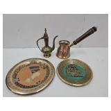 Copper & Brass Decor Pitcher is 6.5"h