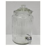 1 Gallon Glass Drink Dispenser w Lid