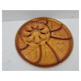 Tiara Indiana Amber Glass Egg Tray