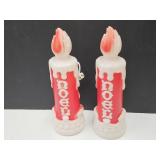 1970 Blow Molds Noel Candles Empire 13 Inch