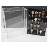 2 Sided Display W/ Lamp Finials 12" x 17" H