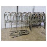 Metal Flowerbed Fence 13@18" W 5@6"W