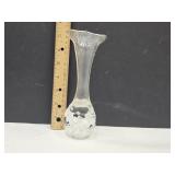 VTG Joe Rice 7.5" White Floral Bud Vase