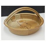 Wishon Harrell 9" DIsh w/Handle Muncie Poterry