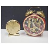 2 VTG Working Alarm Clocks, Sheffield & S Thomas