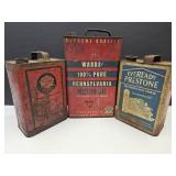 Vintage ADV Cans WARDS, EVERREADY, FYR FYTER