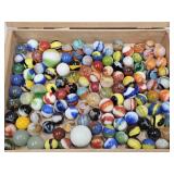 Cigar Box of VTG Marbles Some Uranium