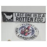New Chicken Metal Signs See Sizes