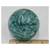 Joe Rice Glass Paperweight Torquoise