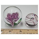 2 Paperweights 1 Marked GES
