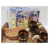 Cedar Dresser Box, Amber Mugs, Pepsi School Kits