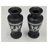 Black Wedgewood  Vases 3.5"