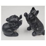 Cast Iro Puppy & Kitty 5.5 & 6 3/4" h