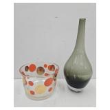 Russell Wright Ice Bucket & MCM Vase 12 1/2"H