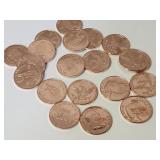 20 Oz. Premium Copper Rounds 2 Diff. Designs