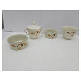 VTG Hall Autumn Leaf Jewel Tea Cream, Sugar, +