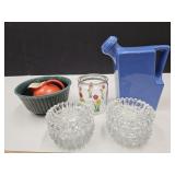 VTG Oxford Ware Pitcher ,Candle Holders Hall,Tulip