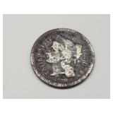 1870 Three Cent Nickel Coin