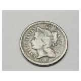1865 Three Cent Nickel Coin