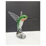 Large Glass Art Hummingbird Dynasty Gallery 9" h