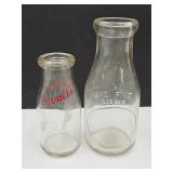 Covalts 1/2 Pint & Clear Pint Milk Bottles