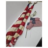 Large Lot of American Flags Free w/$1 Bill