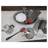 Primitive Porcelain Enamel, Graters, Mixer+