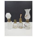 Vintage Oil Lamps Up to 7" high