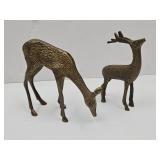 2 Brass Deer up to 4.25"h
