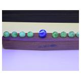 9 Uranium Marbles w/Display