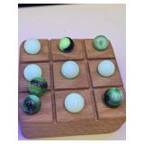 Wooden Tic Tac Toe Boardw/10 Uranium Marbles