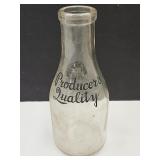 Muncie Indiana Producers QT Milk Bottle