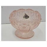 Fenton Pink Opalescent Dish 3 3/4 W