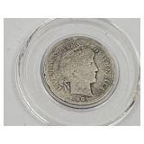 1904 Silver Barber Dime Coin