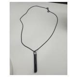 Black Anodized Stainless Steel Whistle Necklace
