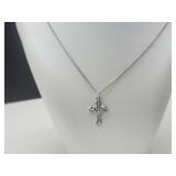Austrian Crystal Cross Pendant on Chain