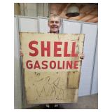 SHELL Gasoline Metal  Sign 34 x 45 "