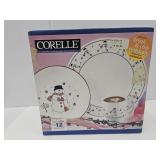 12 Piece Frosty Morn CORELLE Dishes