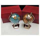2 Worls Globes 6" high