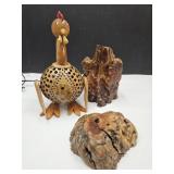 Rooster Light 10"h  & Drift  Wood