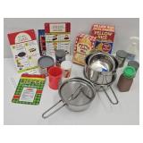 Lot Of Play Food & Metal Dishes