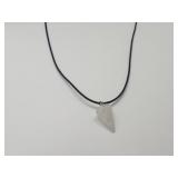 White Pendant Cord Necklace