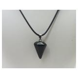 Black Pendant Cord Necklace
