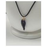 Wire Wrapped Amethyst Point Necklace
