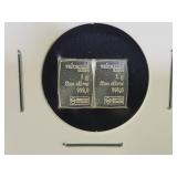 2 Grams .999 Fine Valcambia Silver Bars