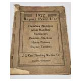 1922 CASE Tractor Parts Catalog