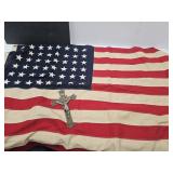 Free 48 Star Flag NYC 9" Cross